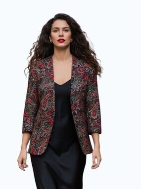 Vintage Pendleton Paisley Blazer Lined Boxy Fit XL Petite